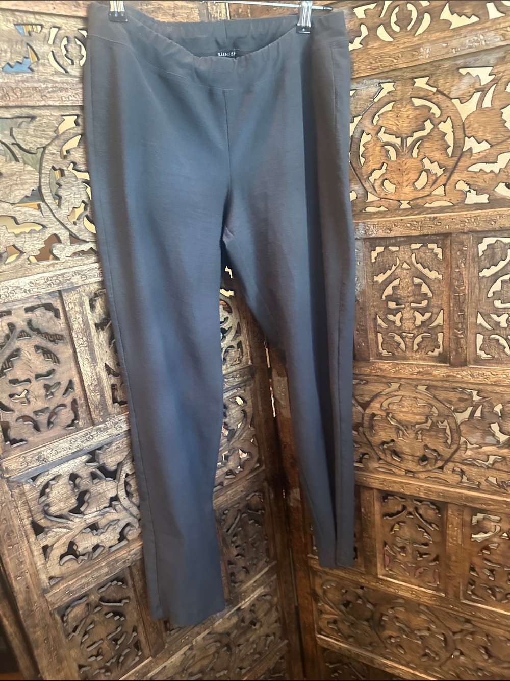 Eileen Fisher Grey Stretch Crepe Pants